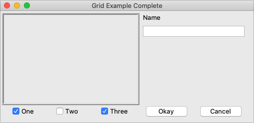 Grid example, handling in-cell layout and resize.